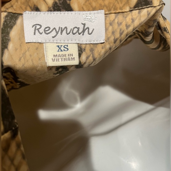 Reynah | Woman’s or Juniors Size XS | Brown Toned Snake Print | 100% Polyester - Picture 5 of 6